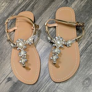 Azmodo size 7.5 Jeweled Sandals